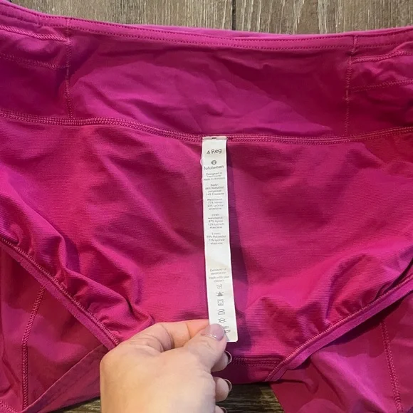 Lululemon Athletica Magenta Athletic Shorts - Picture 3 of 4